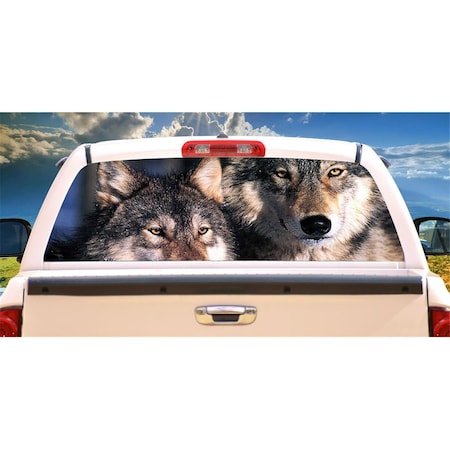 Entretenimiento Wolves Rear Window Graphic Suv View Thru Vinyl Back Truck Decal EN3253415